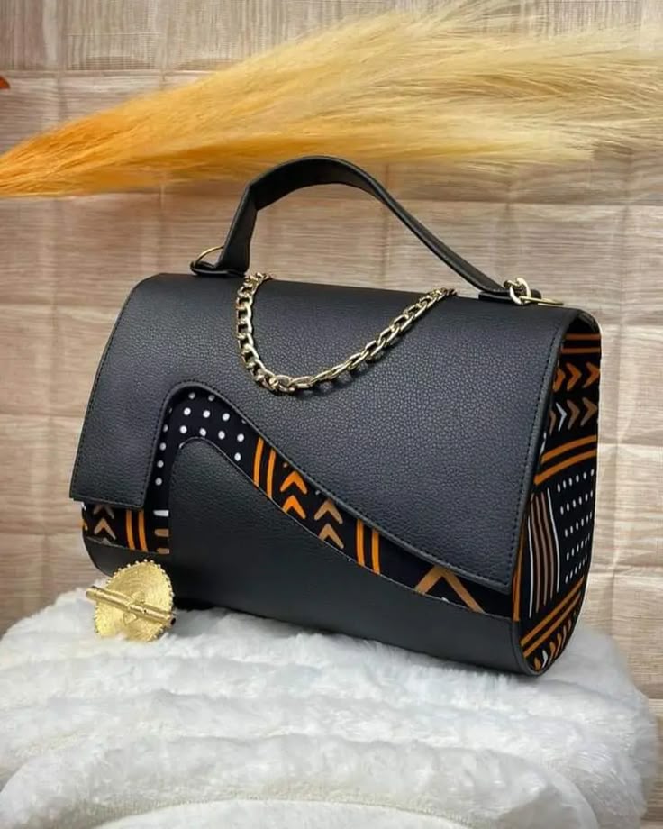 Leather Kitenge Bag